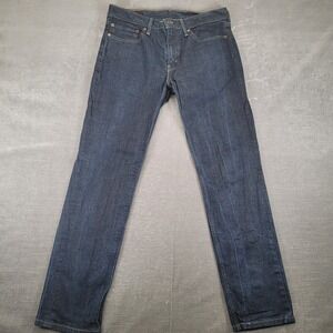 Levi's 511 Slim Fit Jeans Mens Actual Size 34x31 Dark Indigo Blue Denim